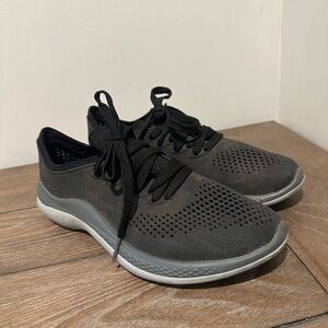 CROCS Lite Ride Pacer Sneaker Women’s Shoes Size 8 Black Comfort Lace Up Water